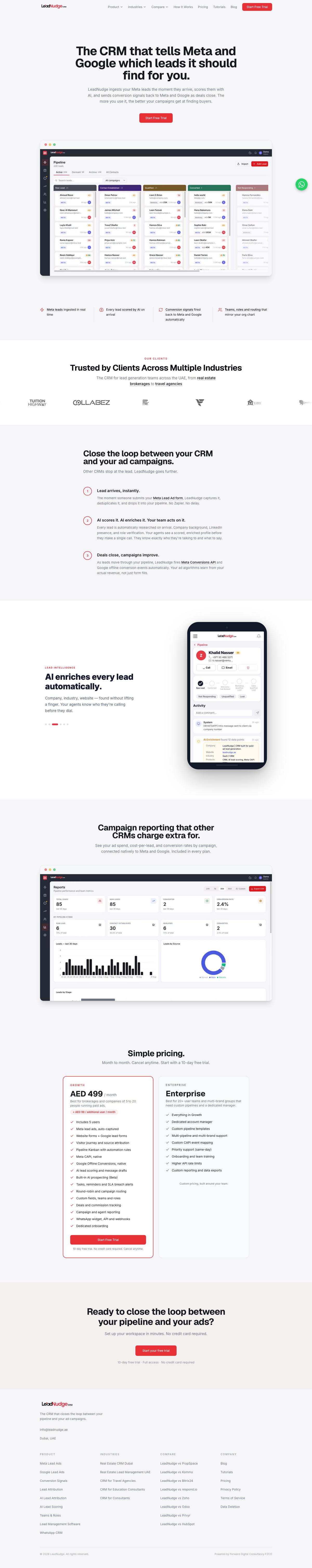 leadnudge.ae, built by FDC